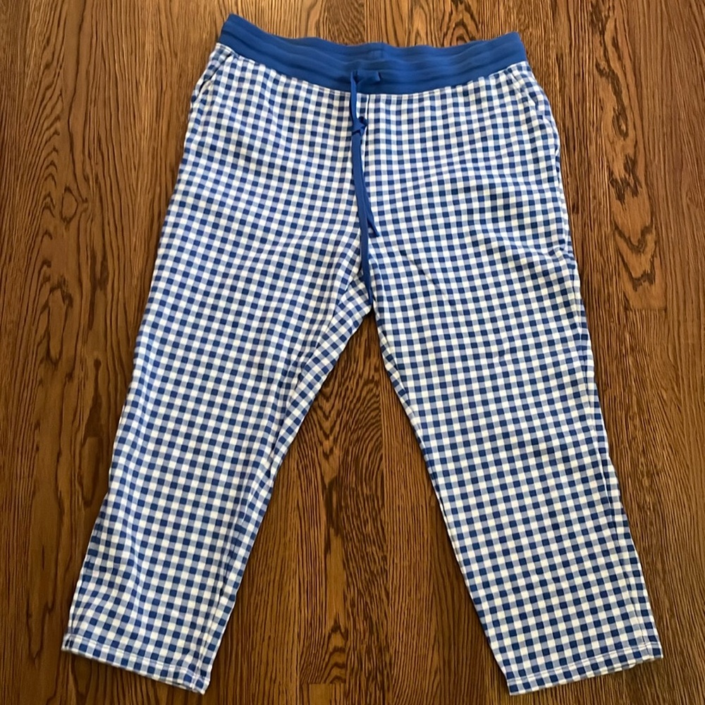 Bright blue gingham Draper James pants